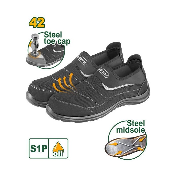 BOTAS DE SEGURIDAD PUNTA Y SUELA DE ACERO T/42 JADEVER