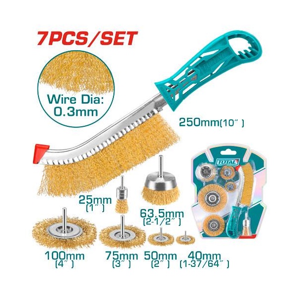 SET DE CEPILLO DE ALAMBRE 7 PCS   TOTAL