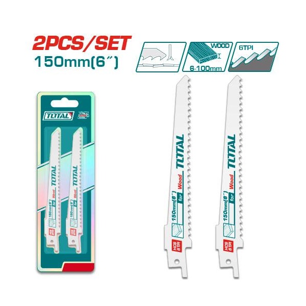 [TAC52644D] SET DE SEGUETA SIERRA SABLE X2PCS PARA METALES TOTAL