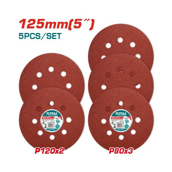 [TAC731251] SET DE LIJAS 5 PIEZAS TOTAL