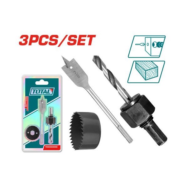 KIT DE INSTALACION CERRADURA 3 PCS TOTAL