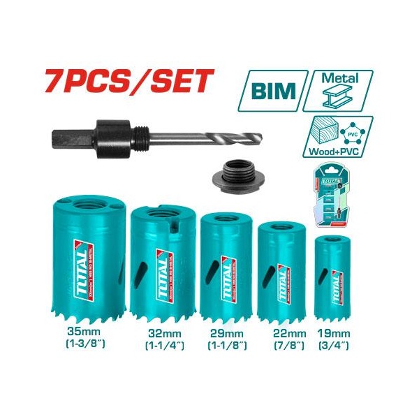 SET DE ABRE HUECOS 7PCS TOTAL