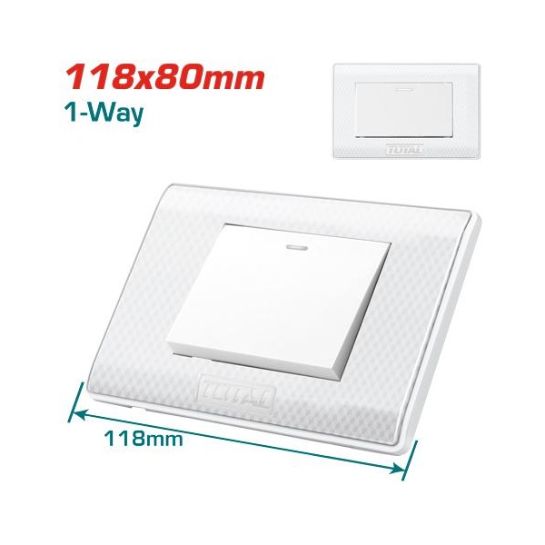 INTERRUCTOR SENCILLO 16A 110/250V MODERNO BLANCO TOTAL