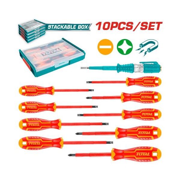 SET DESTORNILLADORES 10PZS  TOTAL