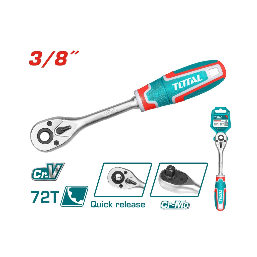 [THT106386] RATCHET CON MANGO 3/8" 20CM TOTAL