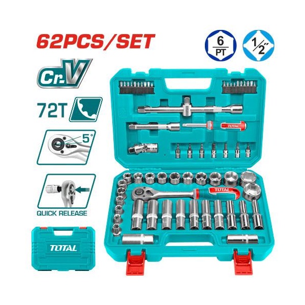 [THT121602] RACHET CON COPAS  X 62 PZS INDUSTRIAL TOTAL