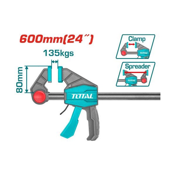 PRENSA DE GIPSON  80X600MM 135 KGS 24"  TOTAL