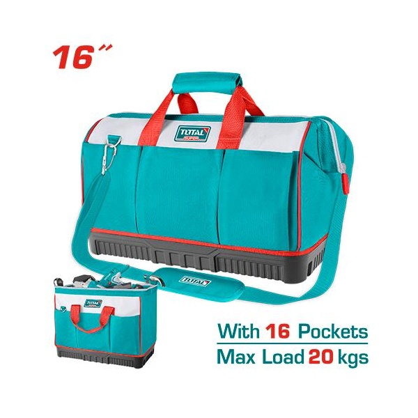 BOLSO PORTA HERRAMIENTAS 16" BASE DURA TOTAL