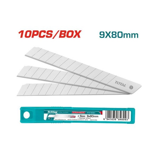 [THT5190901] SET DE 10 HOJAS PARA BISTURI - 9X80MM TOTAL