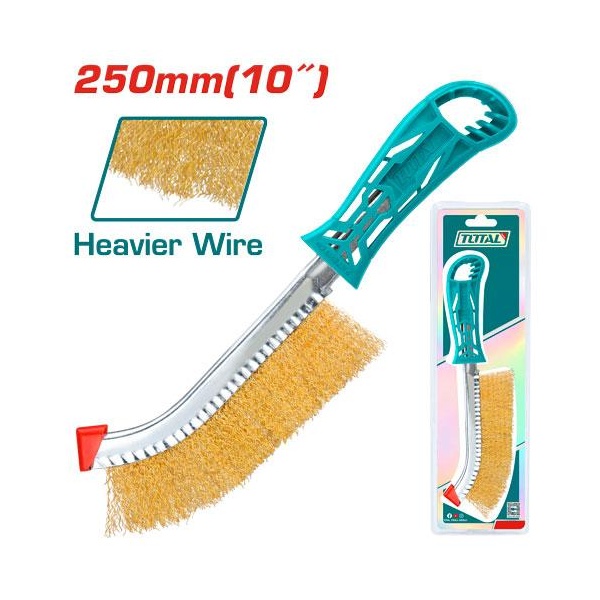 CEPILLO DE ALAMBRE MANGO PLASTICO DE 250MM TOTAL