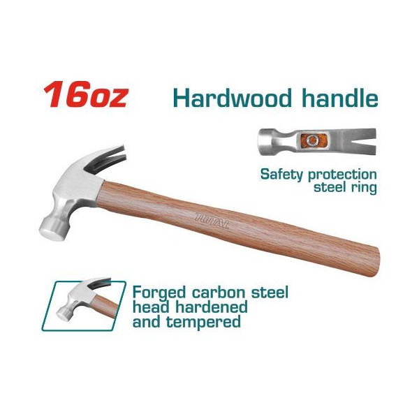 MARTILLO MANGO MADERA 16 ONZAS TOTAL