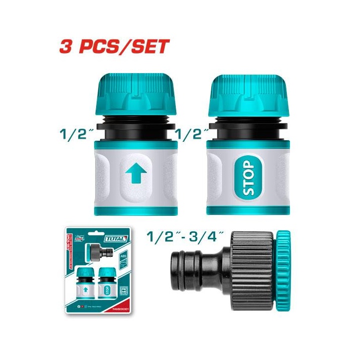 CONECTOR DE MANGUERA X 3 PZAS TOTAL