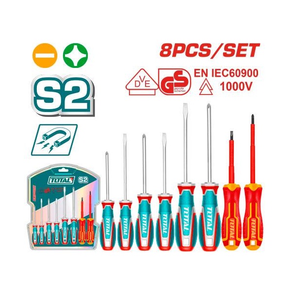 DESTORNILLADOR SET  8 PZAS TOTAL