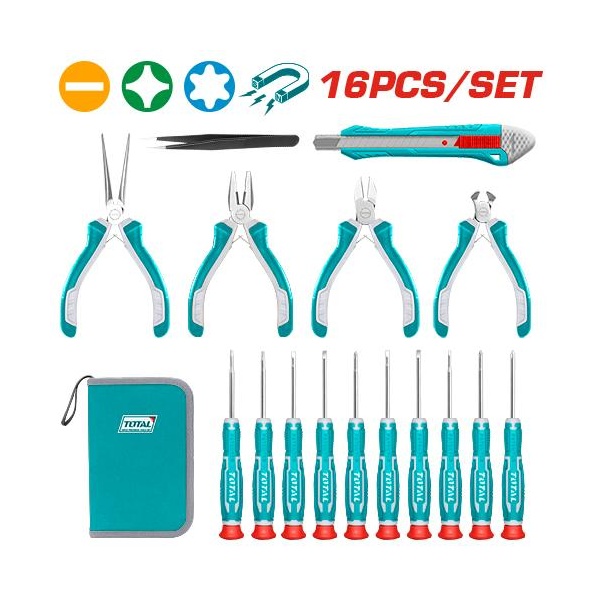 SET DE HERRAMIENTAS DE PRESICION 16 PCS TOTAL