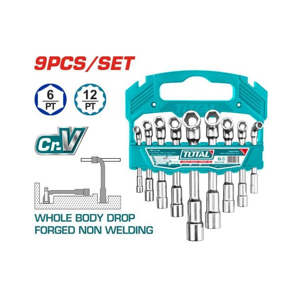 JUEGO DE SOCKET FORMA L 9 PCS TOTAL