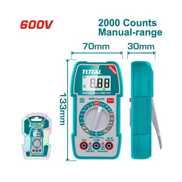 [TMT5360011] MULTIMETRO DE 600V TOTAL