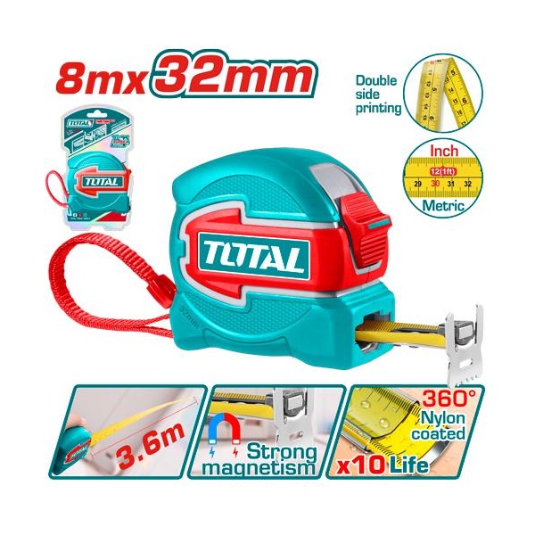 CINTA METRICA ACERO 8 MTS TOTAL
