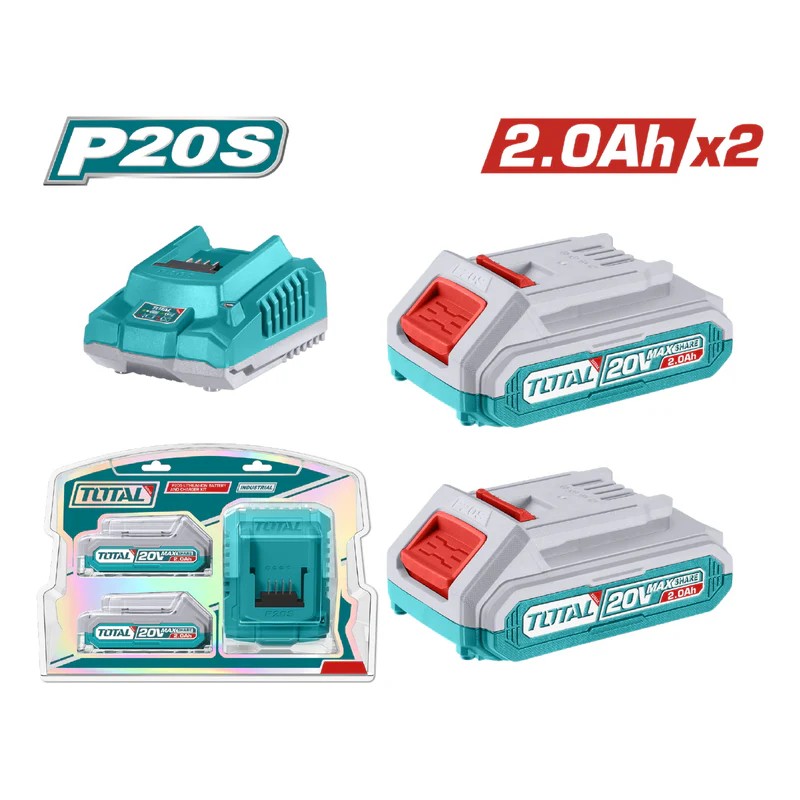 JUEGO DE 3 BATERIAS 2.0 AMP DE LITIO 20V TOTAL