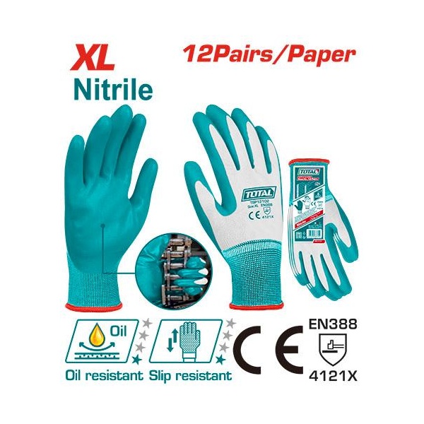 GUANTES DE NITRILO EN LA PALMA TOTAL