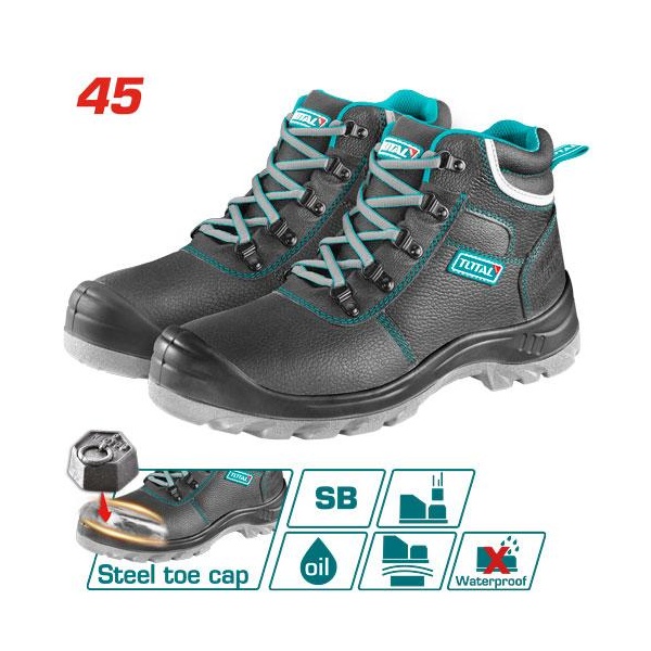 BOTA DE SEGURIDAD PUNTA DE METAL NEGRA TALLA 45