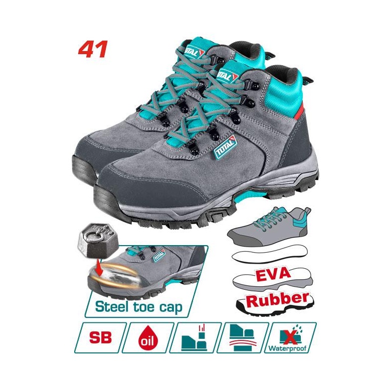 BOTA DE SEGURIDAD PUNTA DE METAL TALLA 41 TOTAL