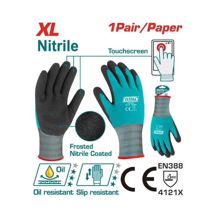 [TSPTG01] GUANTES NITRILO NEGROS XL TOTAL