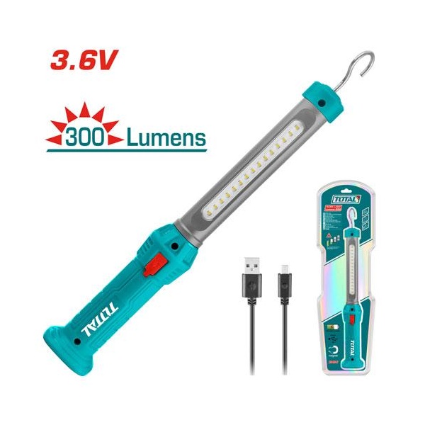 LINTERNA DE MANO 3,5 W (RECARGABLE)  TOTAL