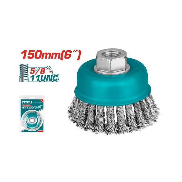 CEPILLO DE ALAMBRE ENTORCHADO 6" TOTAL