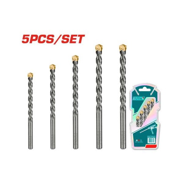 JUEGO DE BROCAS PARA CONCRETO 5PZS TOTAL