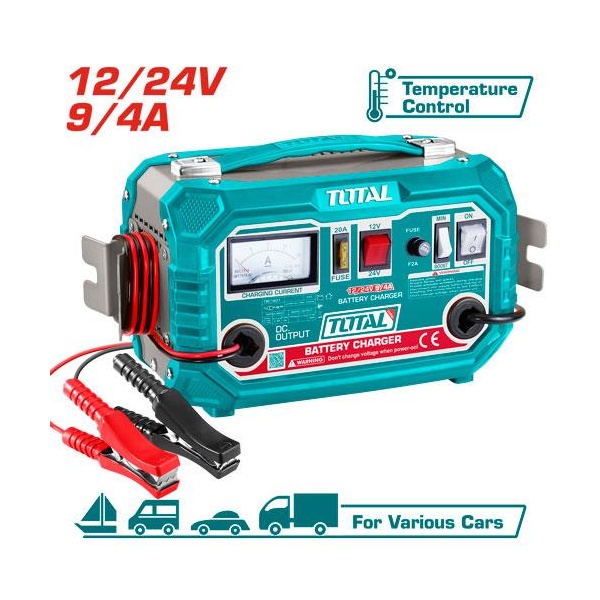 [UTBC1601] CARGADOR DE BATERIA PARA CARRO 12V - 24V 110V TOTAL