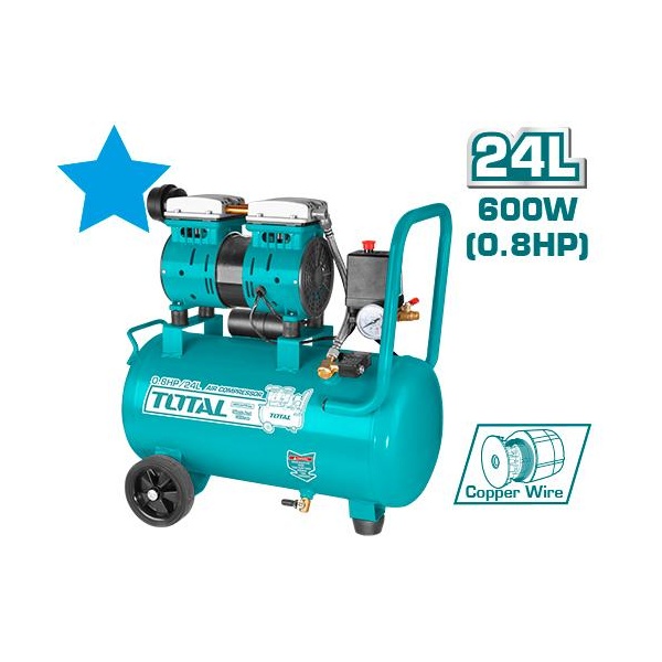 COMPRESOR DE AIRE 0.8 HP 24 LITROS TOTAL