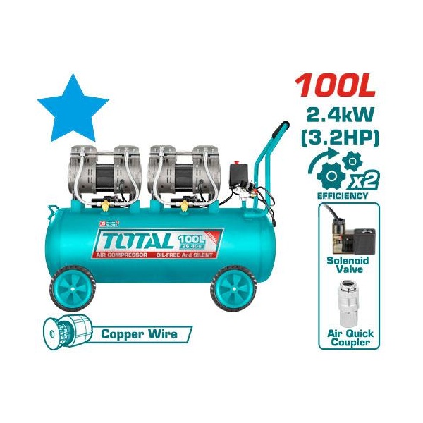 [UTCS2241008] COMPRESOR DE AIRE 100L (SIN ACEITE) 3.2HP