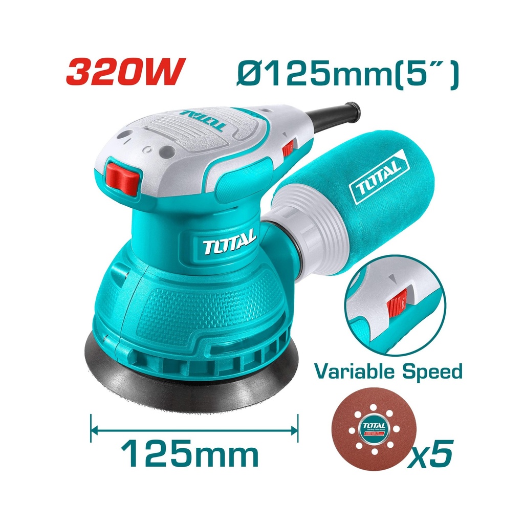 LIJADORA ROTOORBITAL DE 320W TOTAL