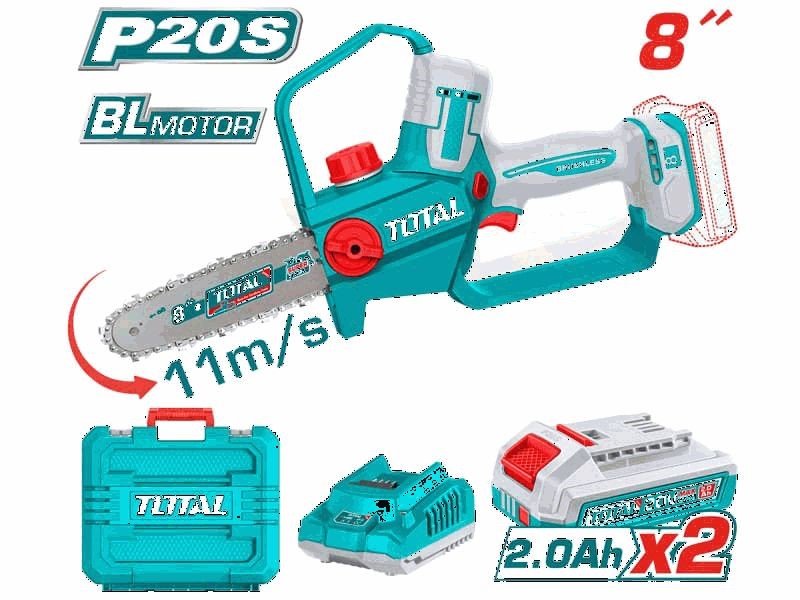 SIERRA MINI INALAMBRICA 8" 20V INDUSTRIAL INCLUYE 2 BATERIA 2.0AH Y CARGADOR TOTAL