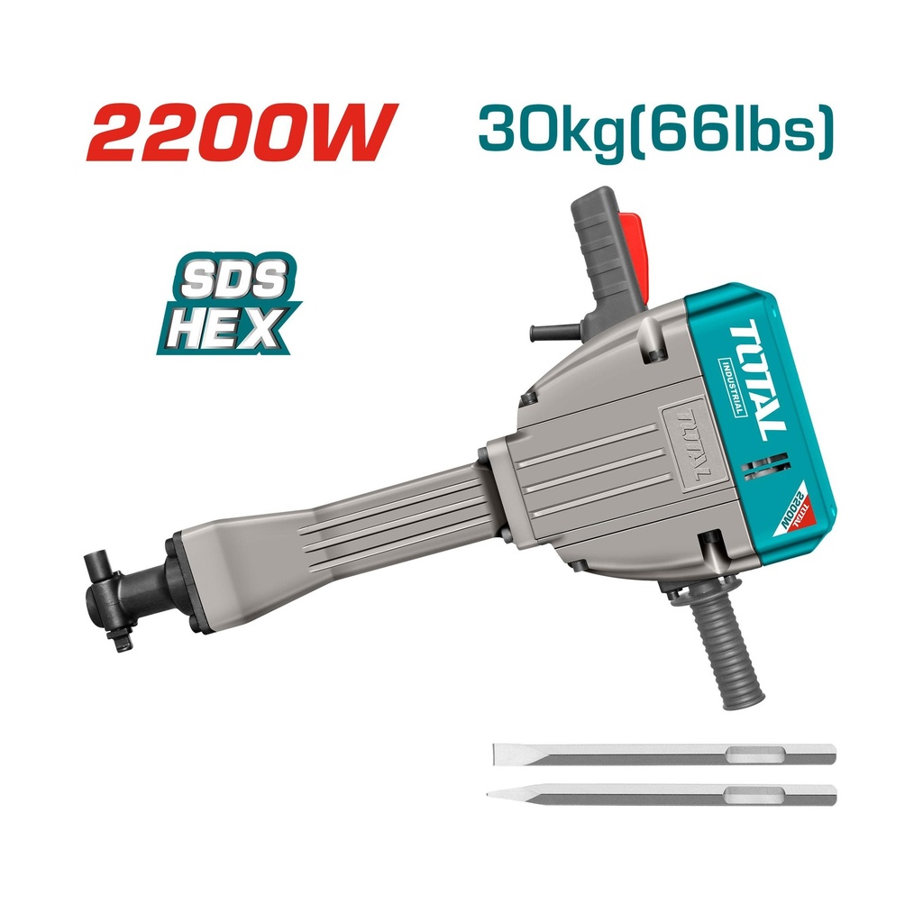 DEMOLEDOR 2200W 75J 38KG SDS HEX TOTAL