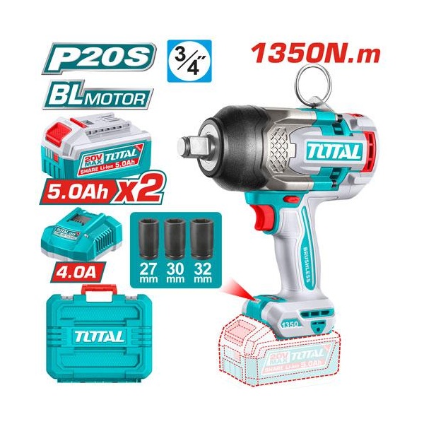 PISTOLA LLAVE DE IMPACTO 20V 1350NM TOTAL