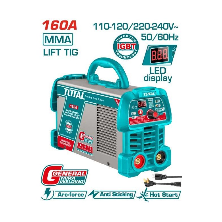 MAQUINA DE SOLDAR INVERTER 110/220V 160A TOTAL
