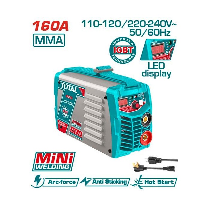 MAQUINA DE SOLDAR INVERTER MMA DC 160 A 110/220V TOTAL