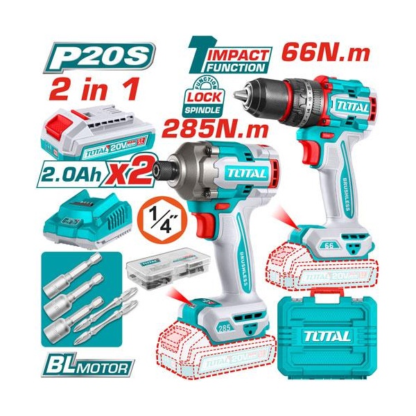 [UTCKLI20277] COMBO TALADRO 66NM Y DESTORN IMPACTO 285NM