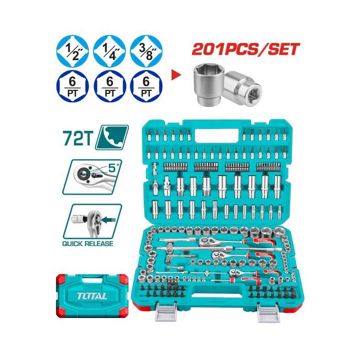 [THTS082016] RACHET CON COPAS 1/2,1/4,3/8 X 201 PCS TOTAL