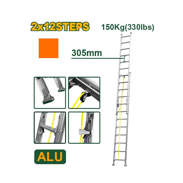 ESCALERA EXPANDIBLE 2X12 24PASOS