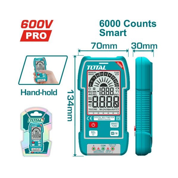 MULTIMETRO DIGITAL 600V TOTAL