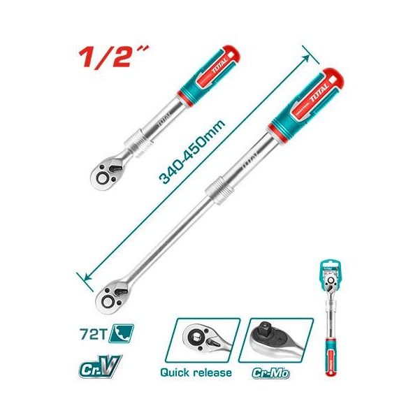 [THT106128L] RACHET AJUSTABLE DE 1/2 TOTAL