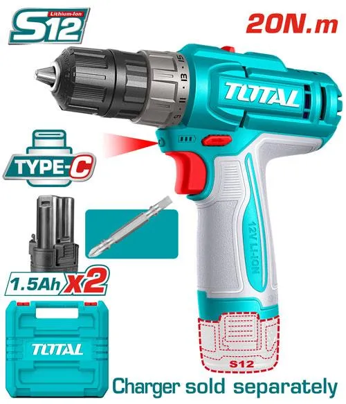 TALADRO INALAMBRICO 12V 1.5AH 20NM TOTAL