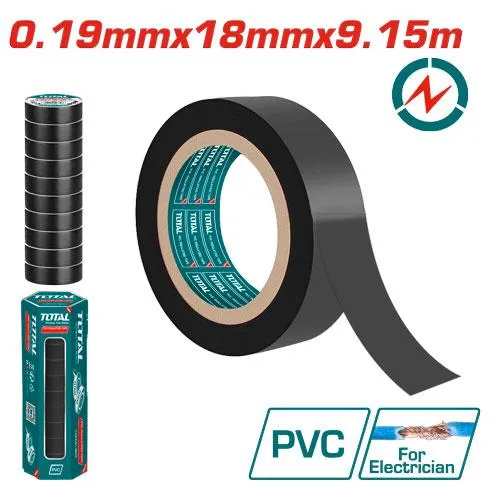 [THPET110] TAPE ELECTRICO PVC 19MMX18MMX9.15MT 10 PCS TOTAL