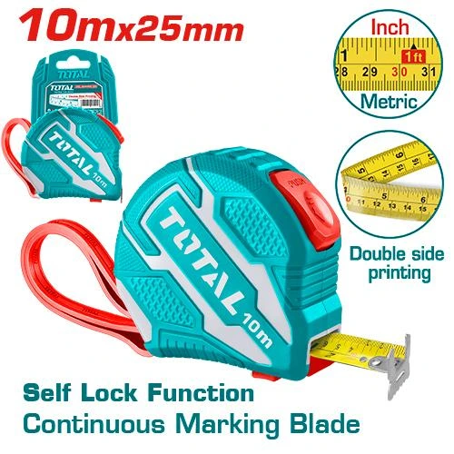 CINTA METRICA 10M*25MM  TOTAL