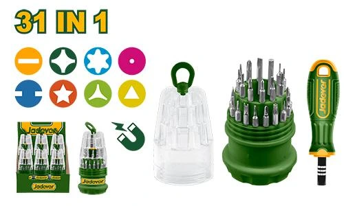 [JDSS1J31] SET DESTORNILLADOR CON PUNTAS 31 PCS EN 1  JADEVER