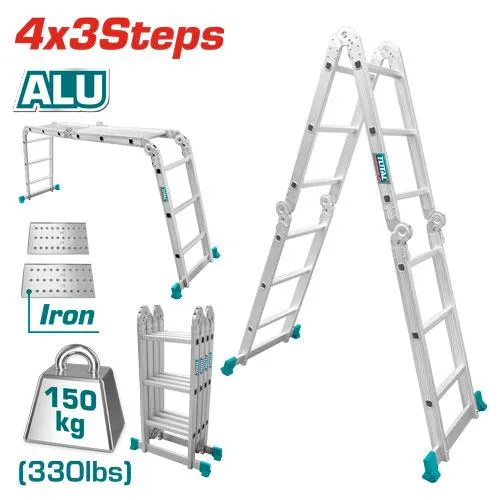 ESCALERA MULTIUSO 4X3 STEP  3.36M (270MM) 150KG TOTAL