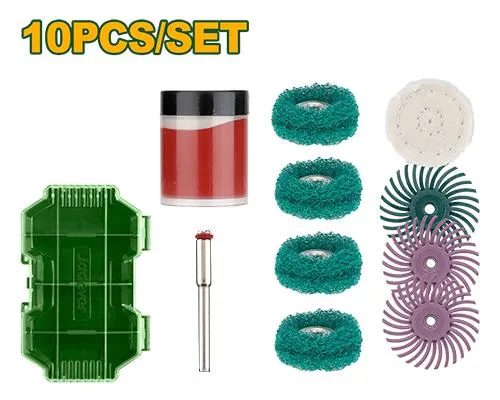 SET DE 10 PIEZAS PARA HERRAMIENTAS MULTIUSO Y ESMERIL  JADEVER
