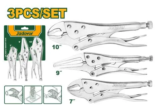 SET DE ALICATE DE PRESION 3PCS 10''9''7'' JADEVER